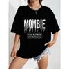 Oversized T Shirt White Machine Washable Text Print Casual Wear For Women Streetwear Fashion Top Summer Outfit