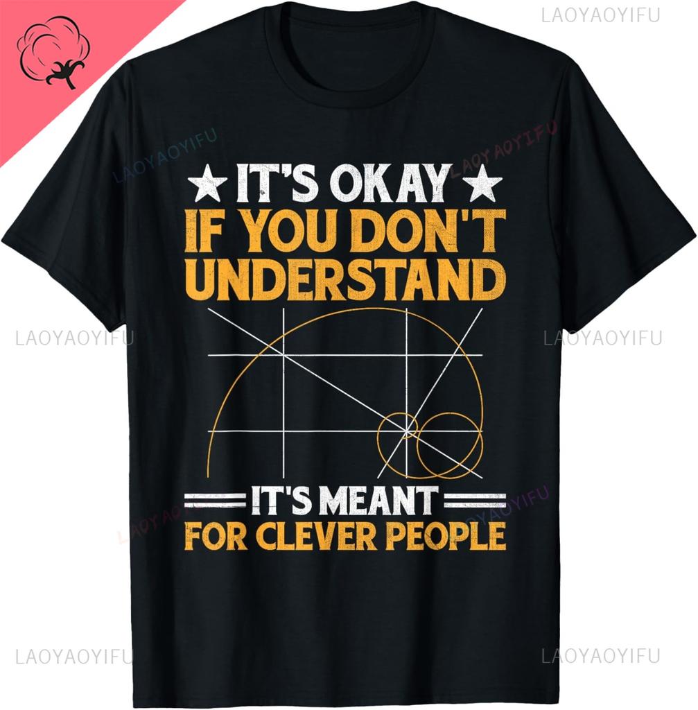Fibonacci Golden Ratio T-Shirt Print Original Design Gifts T Shirts Cotton Streetwear Vintage T Shirt Camisas Streetwear