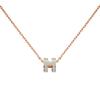 POP H Necklaces Women's Pendant Bubble Green, Chain Rose Gold H147992FO17