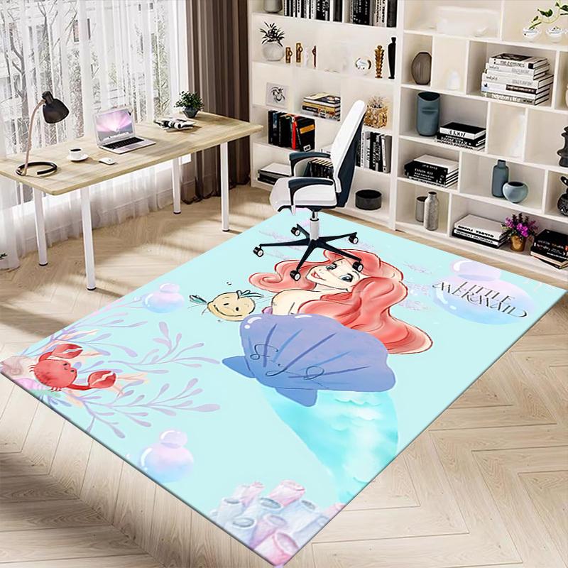 1pc Little Mermaid Carpet Office Rug Outdoor Mat Home Decor Area Carpet Festival Gift Office desk chair carpet