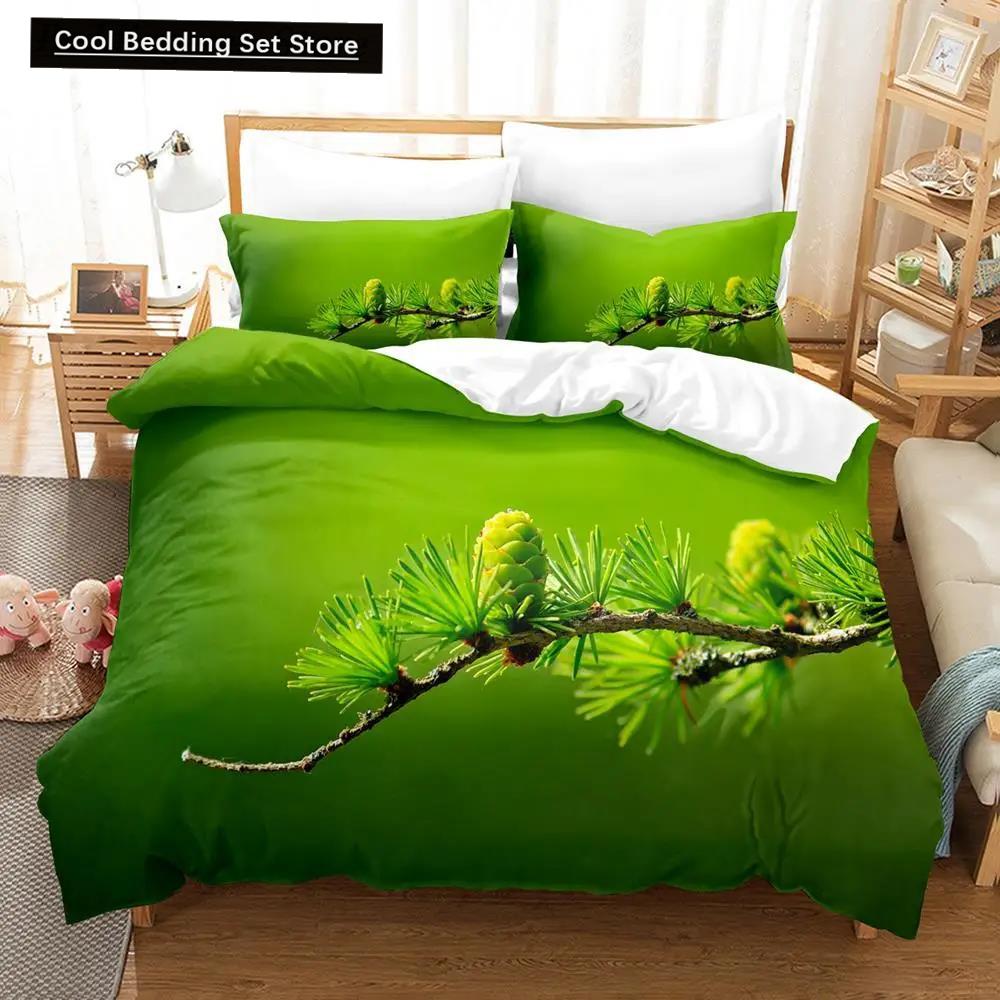 Comforter Natural Landscape Blue Sky Lawn Flower Double Queen King Size 2/3Pcs Polyester For Kids Teens Adults