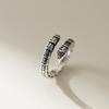 925 Sterling Silver Jewelry Bamboo Joint Snake Engagement Rings For Women Couple Accessories Jewellery Money 925