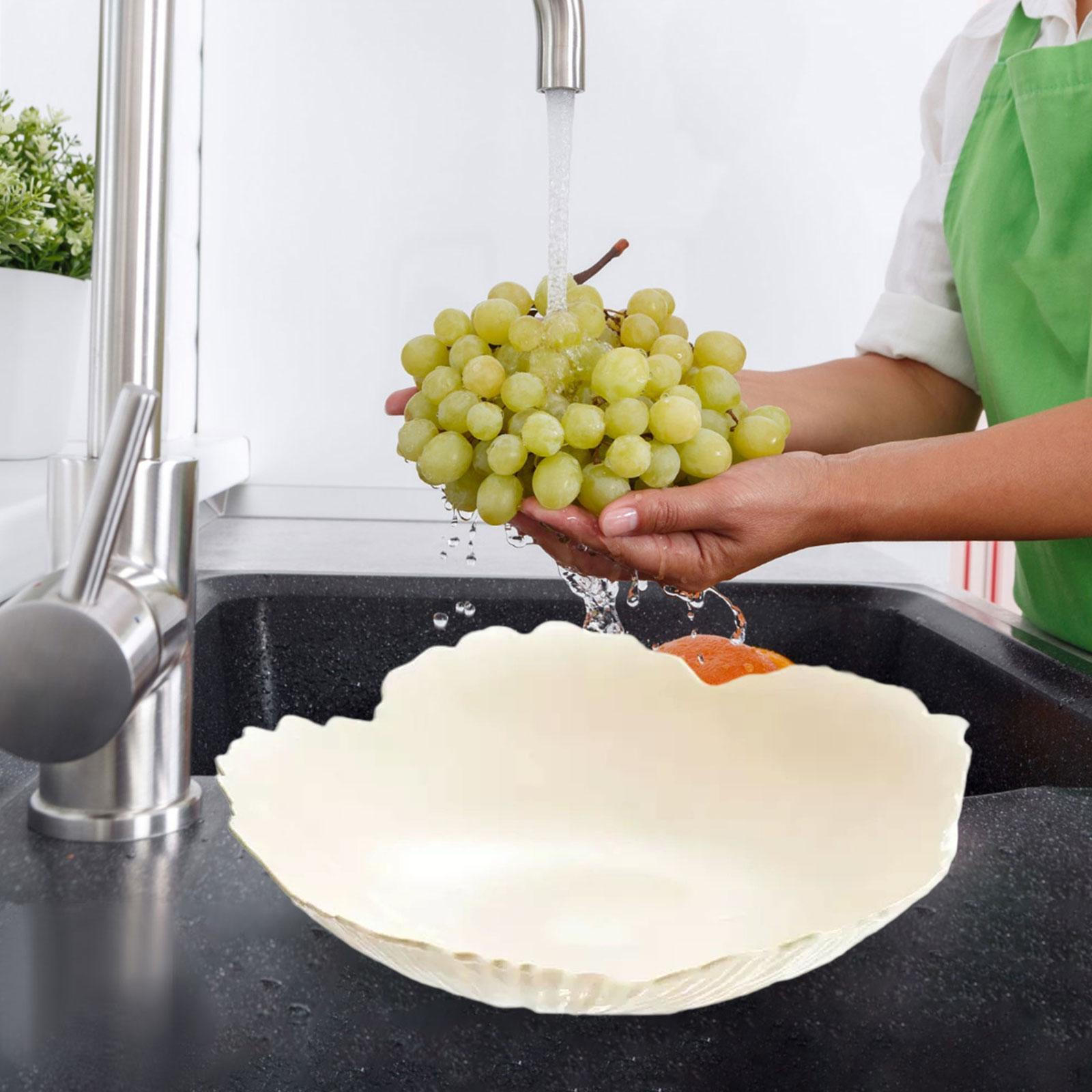 

Декоративная фруктовая ваза в форме лепестка, контейнер для овощей, хранения, сервировочный поднос, тарелка для картофеля кремовый