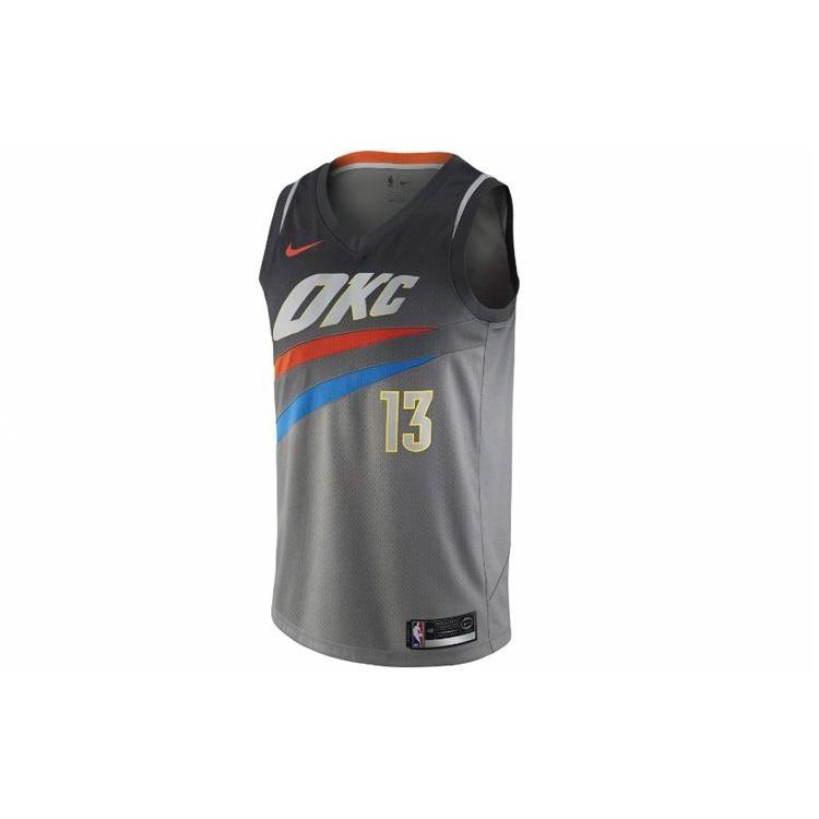 Nike NBA Paul George City Edition Swingman Jersey Basketball Jersey Mens Gradient Gray 912134-041