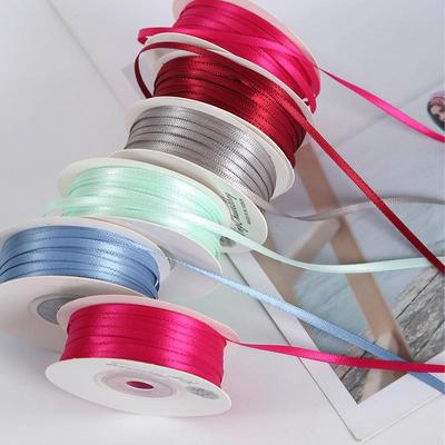 3mm Prémiová oboustranná saténová polyesterová stuha na svatební mašle a balení dárků