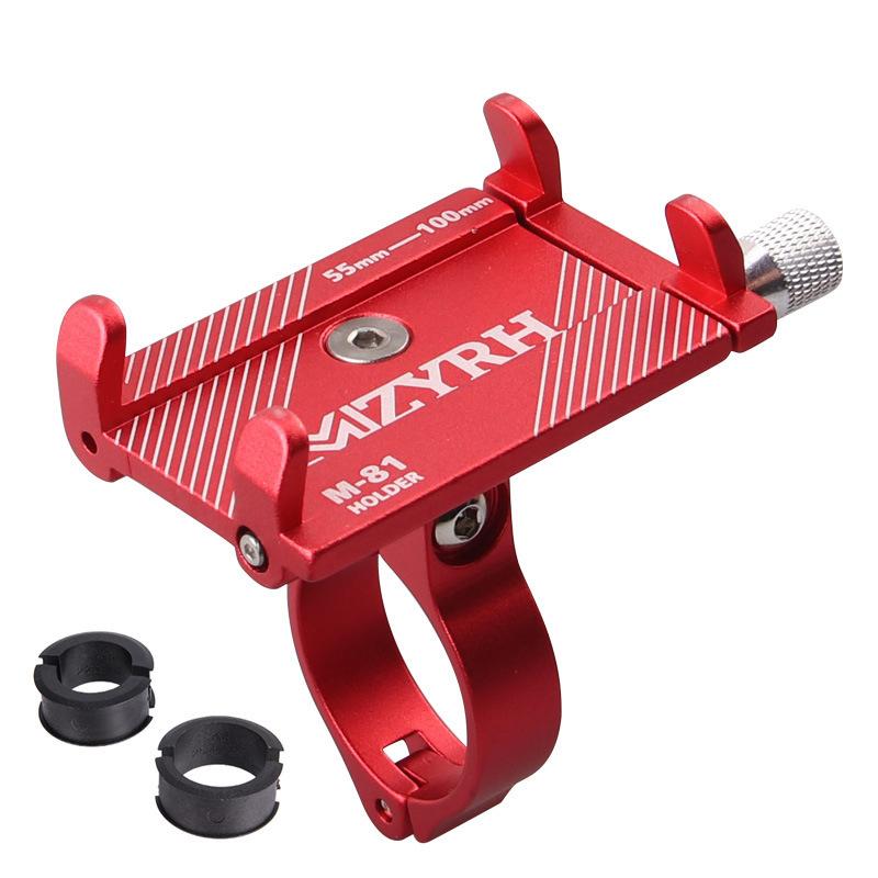 M-81 Phone Holder Quick Releasing Bicycle Aluminum Alloy Material Sturdy Base Compatible For 4.5-7 Inch Phones 22.2mm-31.8mm Handlebar