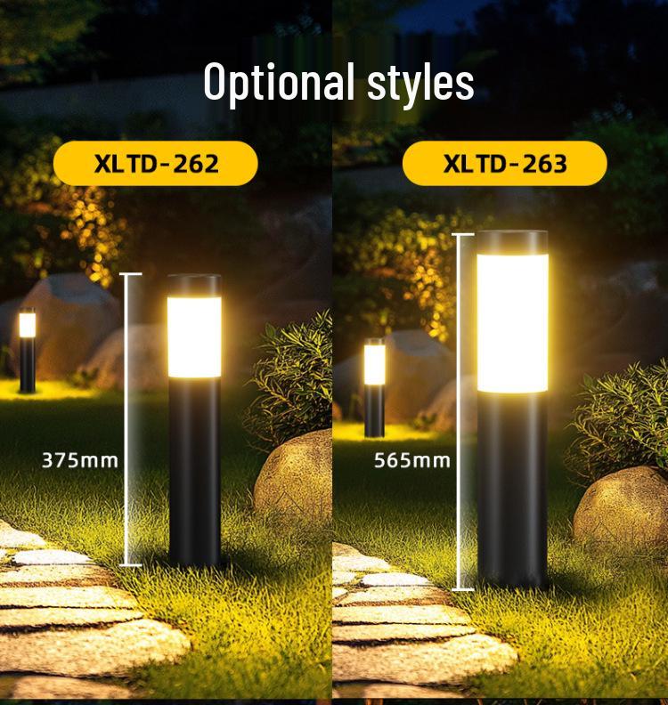 Solar Stainless Steel 3-LED Modern Waterproof Outdoor Garden Lamp