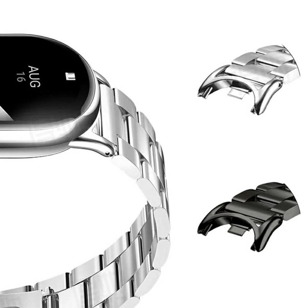 Watch Band for Xiaomi Smart Band 10/9/8 Titanium Alloy 3-Bead Wrist Strap