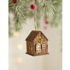 New Year Xmas Tree Ornaments Luminous Wooden House Christmas Decorations New Christmas Pendants