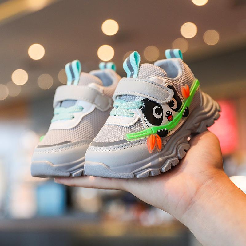 

Дышащие детские спортивные туфли с сетчатым рисунком - нескользящие, с мягкой подошвой, весна/осень. Size 24 серый