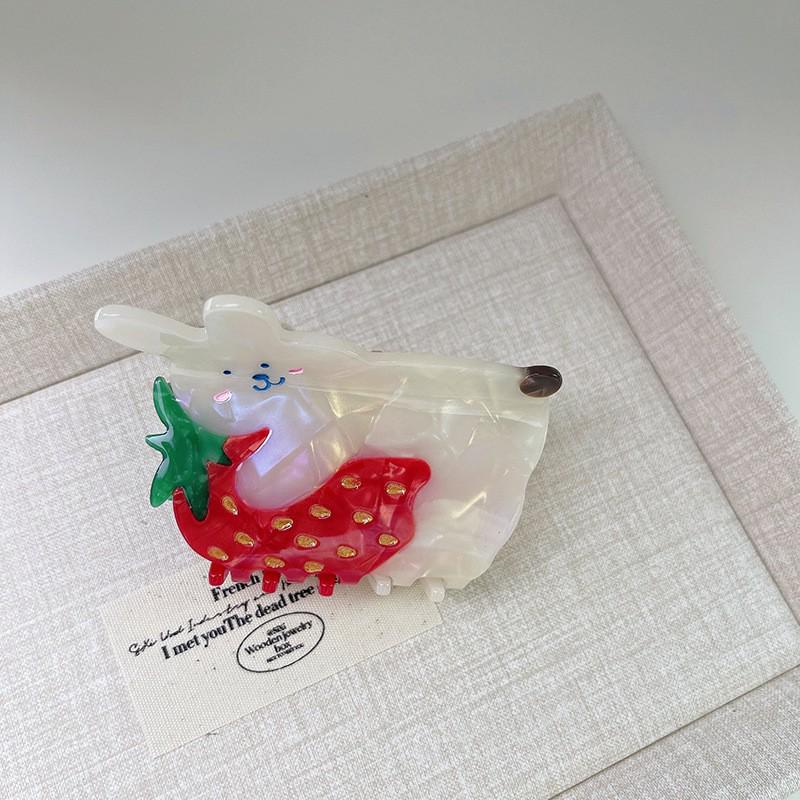 YHJ Frucht-Serie Haarspangen: Kreative Wassermelonen-, Apfel-, Erdbeer-Haarspangen in Acetat und gespleißtem Hai-Design.