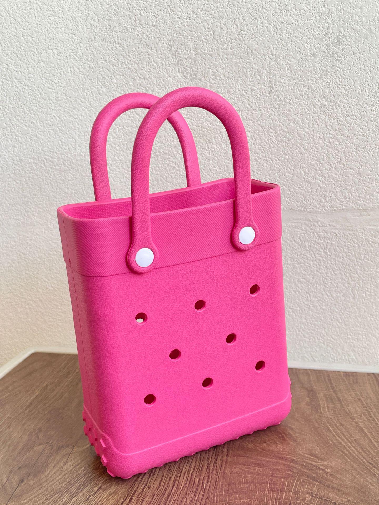 Women s Ultra-Light Cross-Border EVA Handbag: Hot Hole Beach Bag 30 units (1 box) фуксия