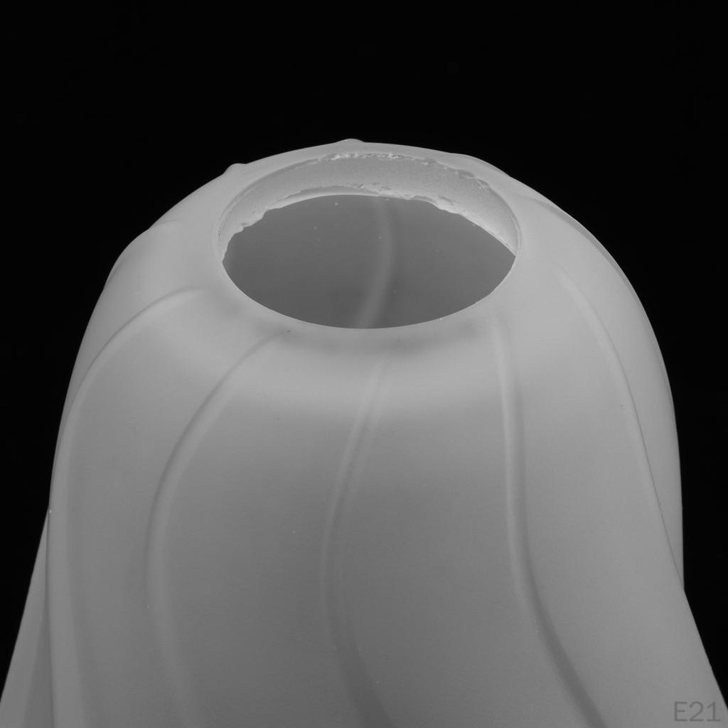Bell Shape Vintage Frosted & Clear Glass Lamp Shade
