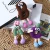 Handmade Crochet Alphabet Keychain, Letter A-H Knitted Doll Bag Charm,Cute 3D Knitted Letter Pendant, A-H Alphabet Crochet Keychain