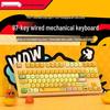 Moa Theme 87-Key Wired Mechanical Gaming Keyboard – Cute PBT Design for Office or E-sports