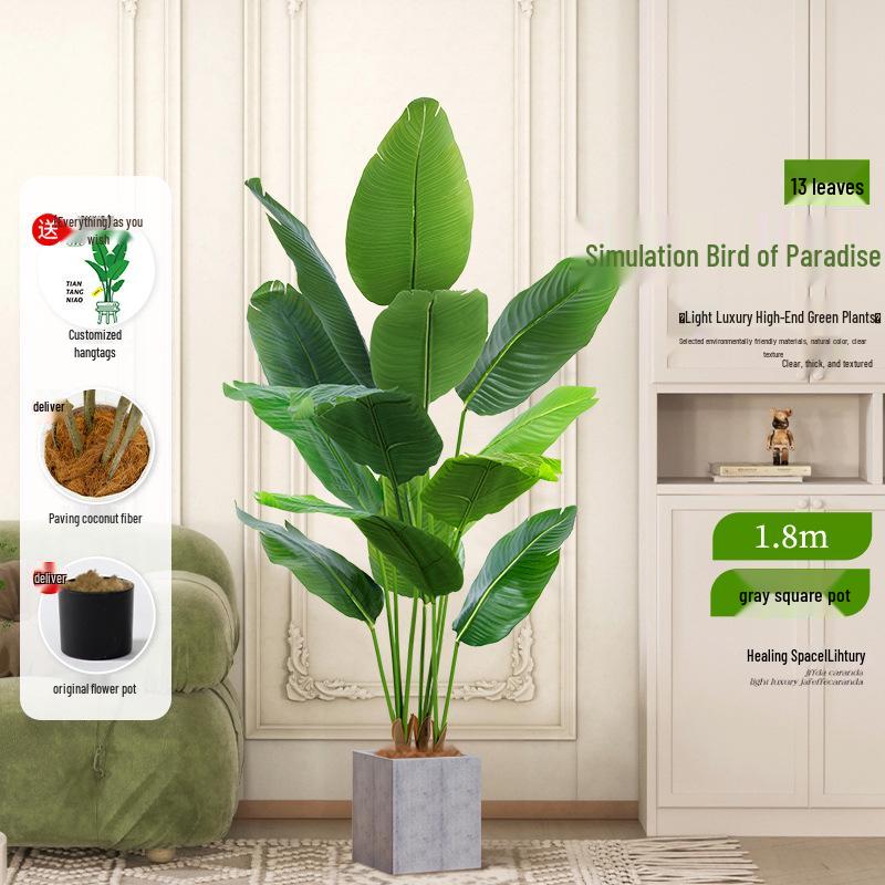 Luxurious Indoor Bionic Bird of Paradise Faux Plant