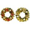 Christmas Door Decor Wreaths Artificial 40CM Hanging Garlands with Spruce Pine Cones Berry Ball PVC Light Up for Indoor Outdoor