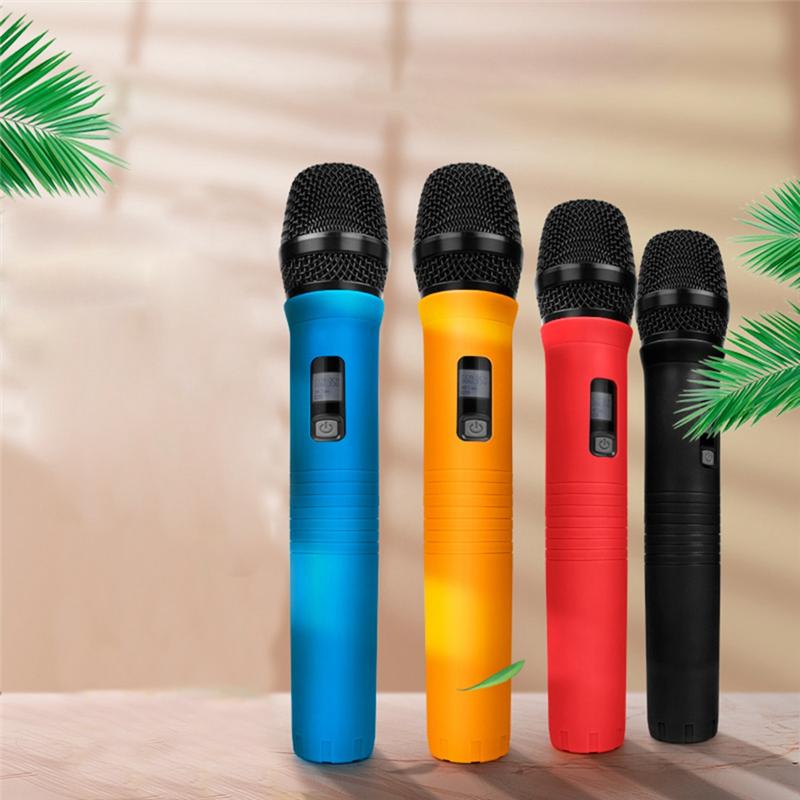 B03B-Elastic Wireless Microphone Protective Case Color Handle Cover Anti-Fall Protector For Ktv Stage Accessories