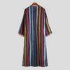2026 Autumn Men's Striped Exotic Long-Sleeve Shirt-Robe