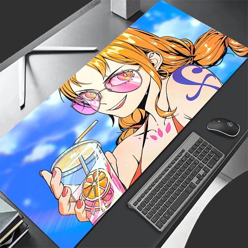 XXL Map Keyboard Rug Large PC Kawaii Gamer Cabinet Mouse Pad Laptop Japan Anime Mousepad O-one P-piece Nami Sexy Girl Desk Mat