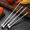 3pcs 304 Stainless Steel Barbecue Tongs Non-Stick Heat Resistant Steak Tongs Non-slip Corrosion-resistant Food Tongs