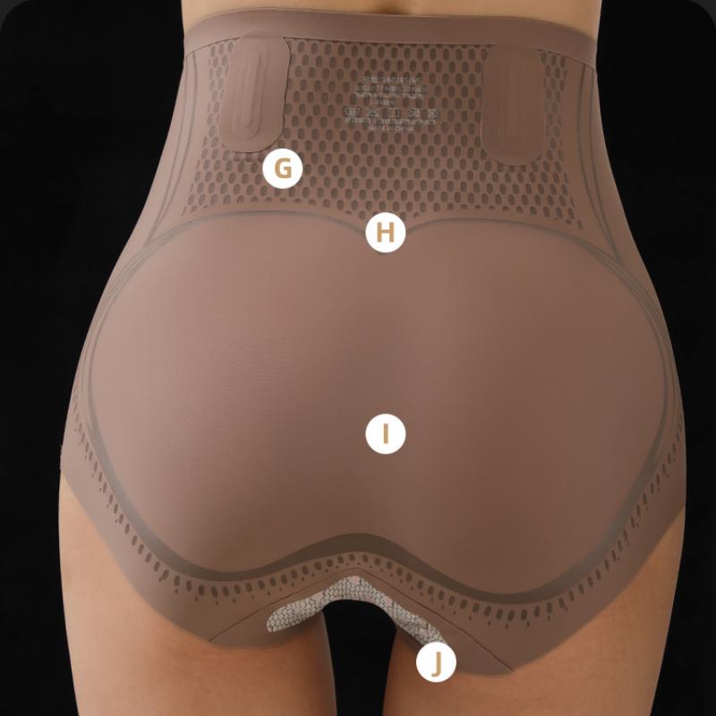 High Waist Abdomen Slimming Pants Women Ice Silk Tummy Control Body Shaper Briefs Flat Belly Seamless Shapewear Briefs