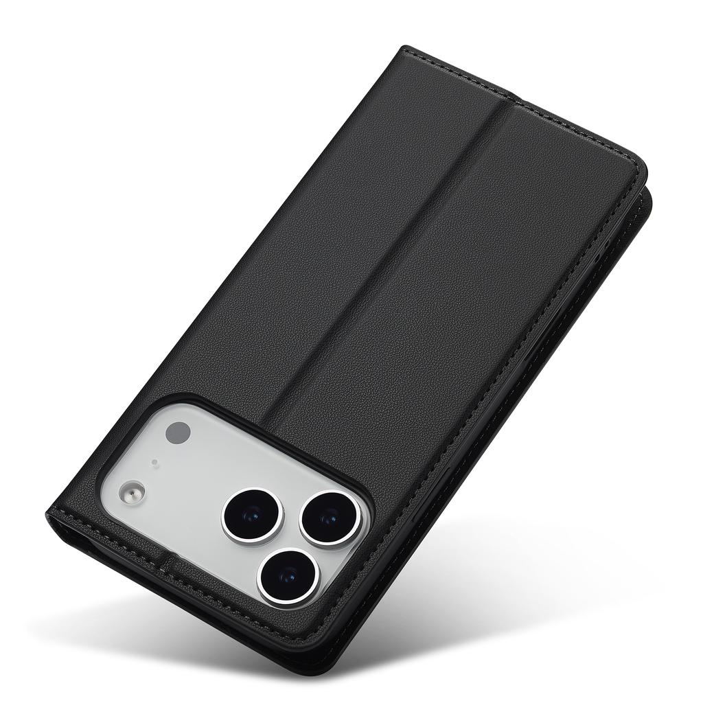 LC.IMEEKE L1 Series for iPhone 17 Pro Case PU Leather Wallet Stand Protective Phone Cover