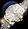 New Casual Men's Watches Stainless Steel Band Wristwatch Big Dial Quartz Clock with Luminous Waterproof Watch Business Chronograph