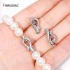18K Gold Plated Brass Pearl Clasp Connector Beads End Caps Fastener Clasps For DIY Handmade Bracelet Jewelry Making Findings