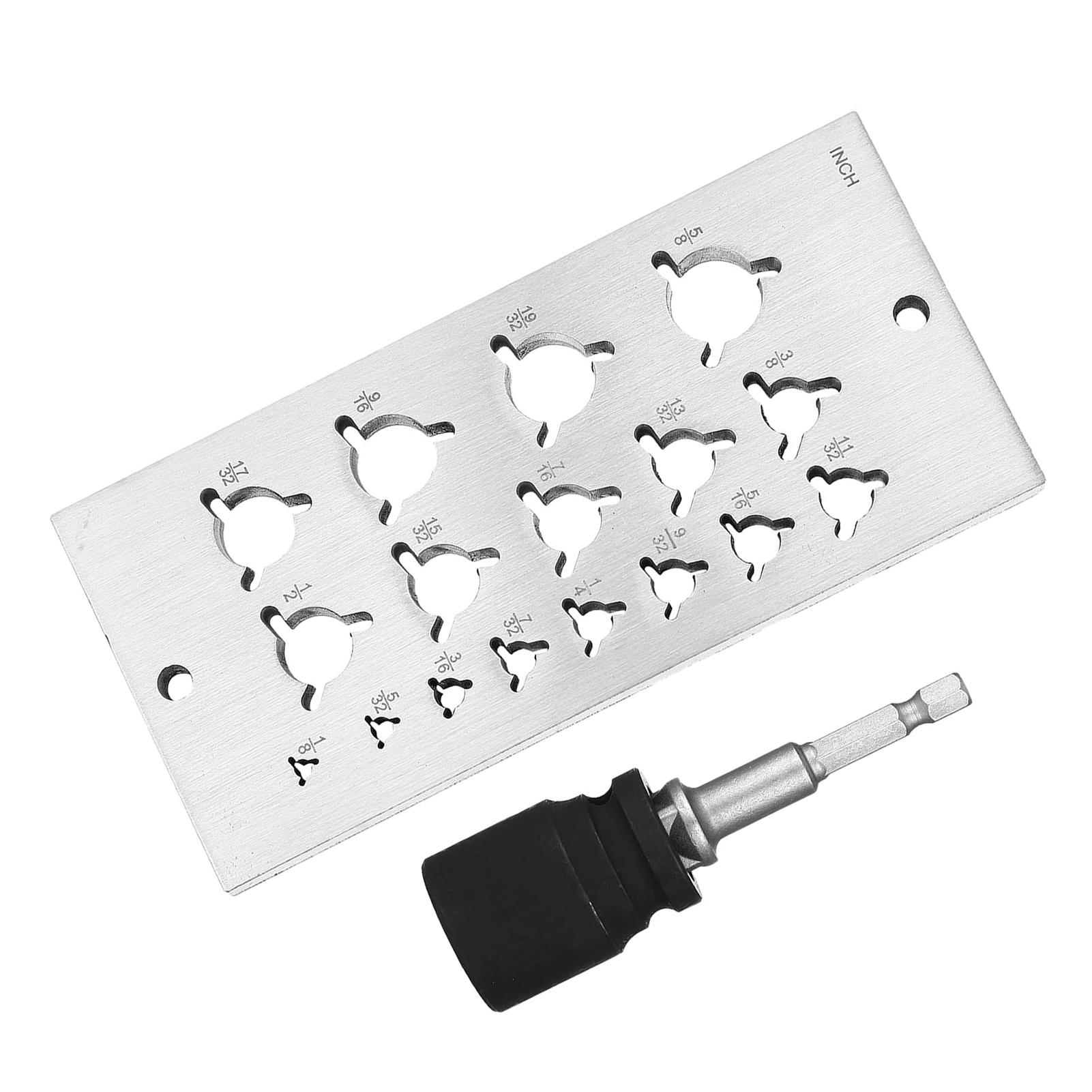 

Пластина для дюбелей с 19 отверстиями и гнездом, направляющая для резки дюбелей из нержавеющей стали для деревообработки Imperial