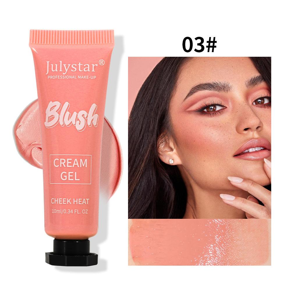 Makeup Multi-color Fine Glitter Highlight Rouge Blush Liquid Natural Expansion Color Matte Grooming Blush Cream