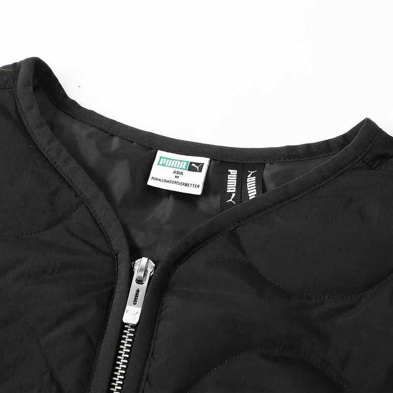 Puma Liner Down Comfortable Fashion Zipper Long Sleeve Warm Quilted Down Jacket Women Jackets Black 629272-01