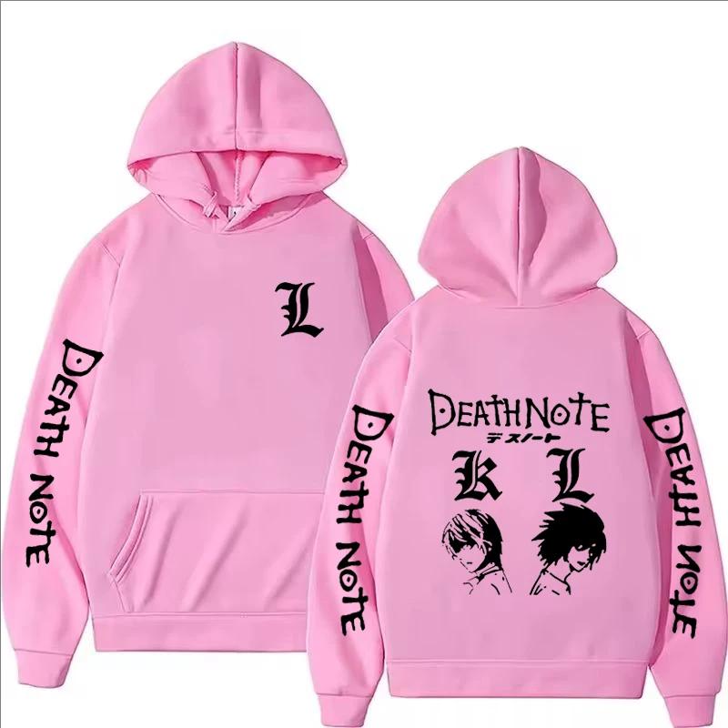 Anime Death Note Printed Hoodie Autumn Winter Men Women Casual Harajuku Fashion Long Sleeve Fleece Sweatshirts Tops Pullover