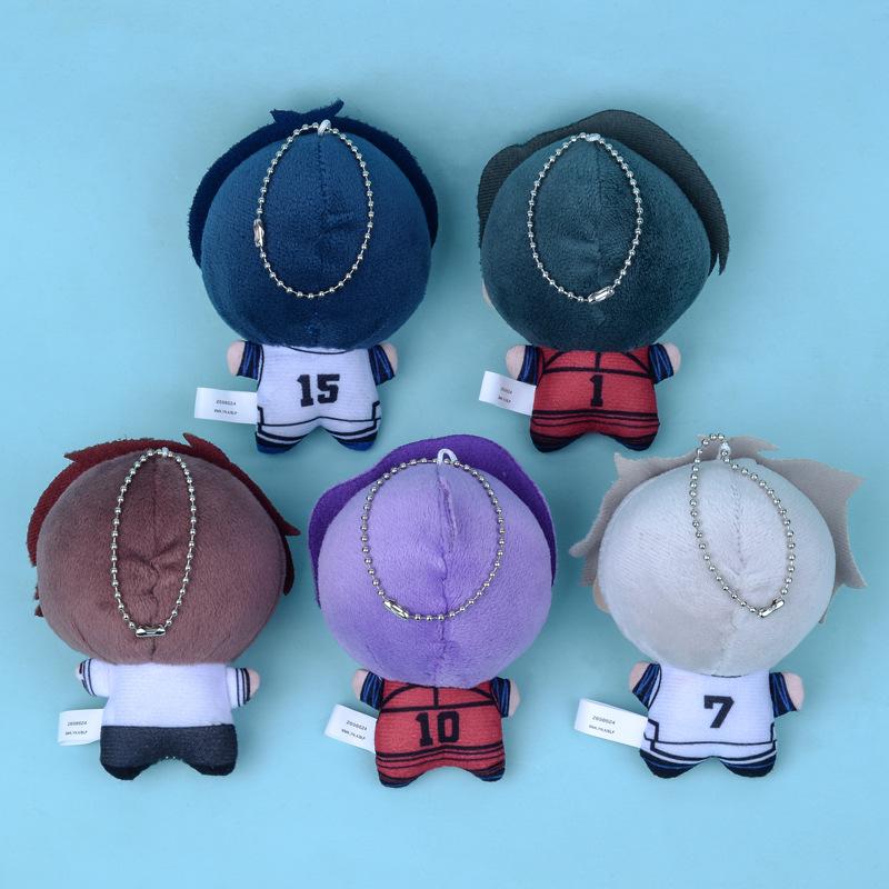 10cm Nouveau Pendentif Porte-clés Peluche Blue Lock Isagi Yoichi Nagi Seishiro Mikage Reo Rin Itoshi Itoshi Sae Poupée d'Action Sac Cadeau