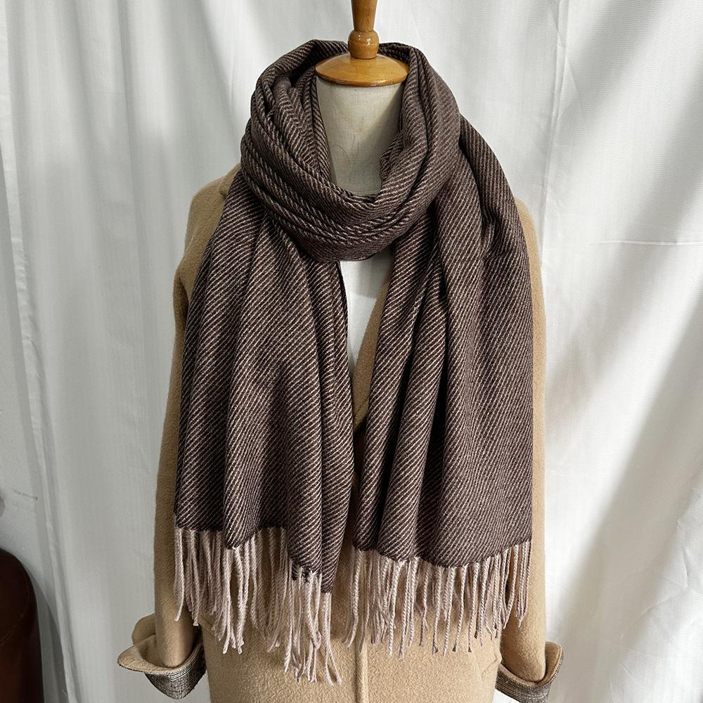 

2025 winter new Christmas plaid scarf women s warm imitation cashmere shawl high-end student scarf