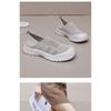 Shoes Women's 2025 Spring New Casual Single Shoes Lazy People Pedal Round Toe Heightened, Breathable, Non-slip and Wear-resistant Women's Shoes