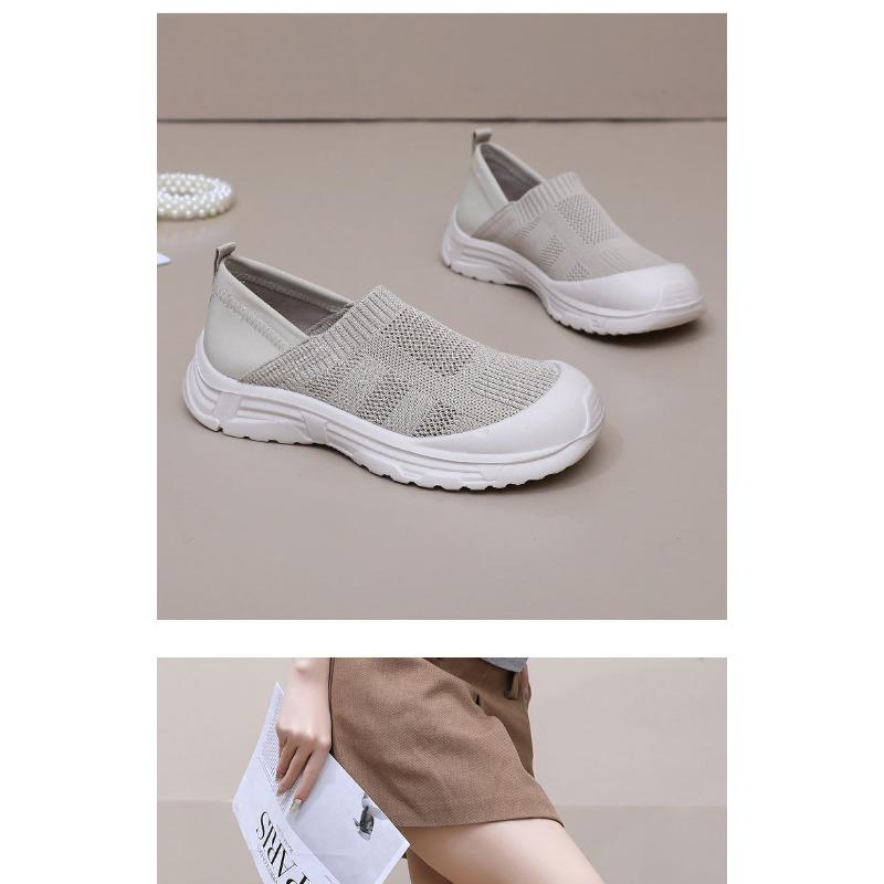 Shoes Women's 2025 Spring New Casual Single Shoes Lazy People Pedal Round Toe Heightened, Breathable, Non-slip and Wear-resistant Women's Shoes