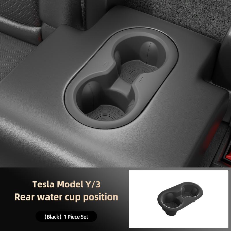 XLGJS1 Suitable for Tesla Model Y Juniper 2025 Interior Accessories Cup Holder Silicone Drink Holder Suitable for Back Seats