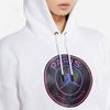Jordan Paris Saint-Germain Fleece-Lined Casual Pullover Hoodie Long Sleeve Sweatshirt Women Tops White CZ7496-100