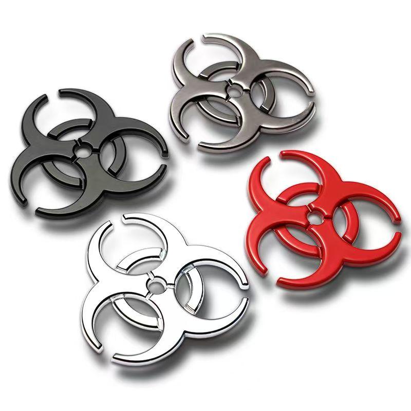 Umbrella Biohazard Logo Car Badge Sticker Side Fender Rear Trunk Emblem Decal for SUV Car Truck Sports Car Racing Car Motorcycle