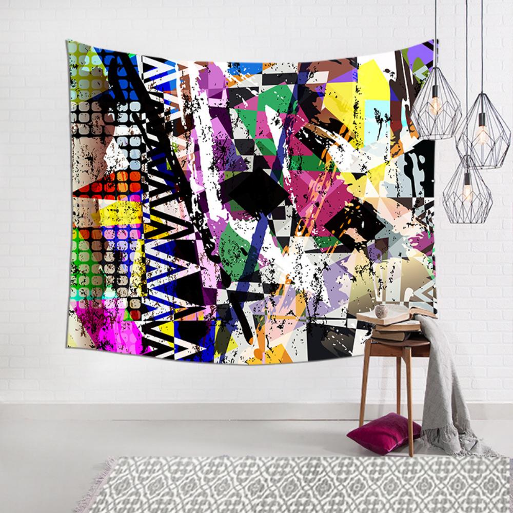 Dekoratives Gemälde, Geometrisches Abstraktes Wandbehang, Wohnzimmer, Schlafzimmer, Wandtuch, Raumhintergrundtuch, Wandteppich, Hängendes Tuch