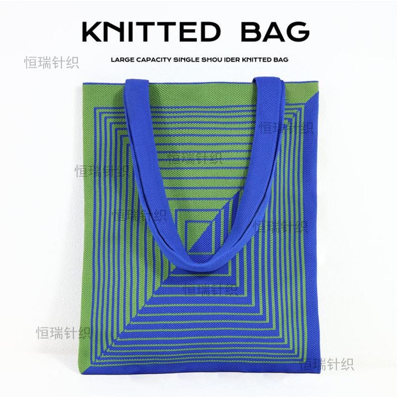 Elephant Xishuangbanna knitted bag wind cartoon cute color matching big bag