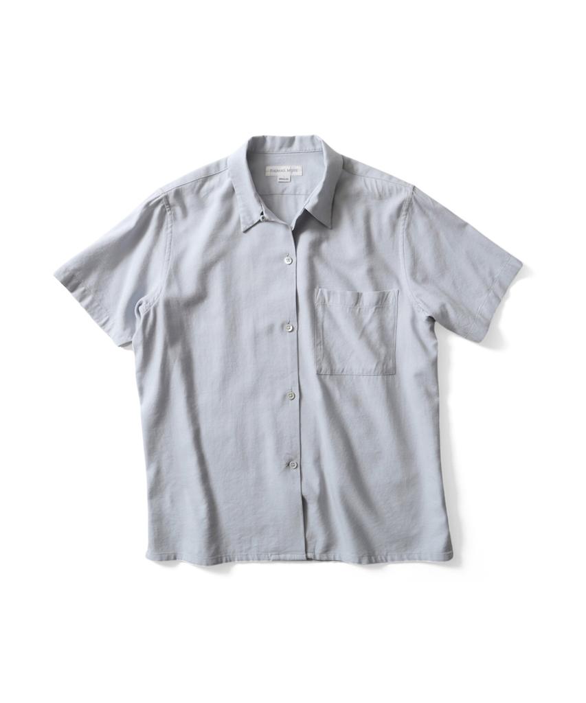 THOMASMORE Silky Short Sleeve Shirt - Blue