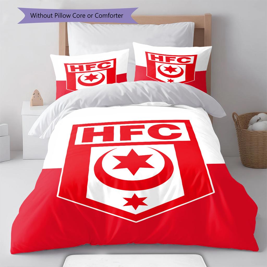 Pościel z wzorem Hallescher FC, Zestaw kołdry Poszewka na kołdrę Poszewka na poduszkę Domowy Prezent Urodzinowy (1 * poszwa na kołdrę + 2 * poszewki na poduszki, bez rdzenia)