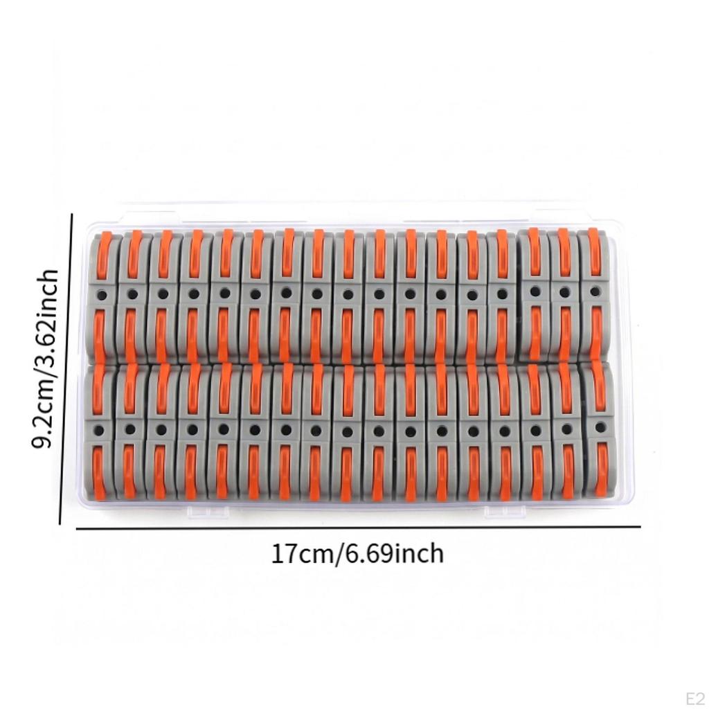 34x Lever Wire Out Electrical Butt Push In Leakproof Compact Insulated Quick Connector Splicing