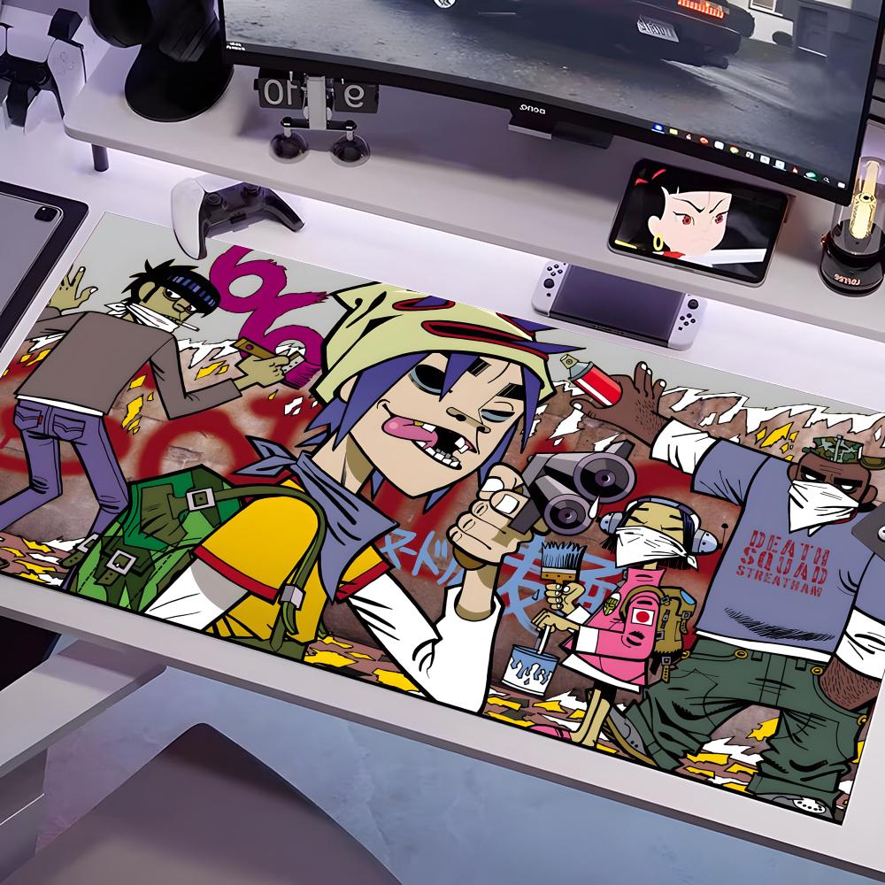 

Коврик для мыши S-Gorillaz-ES Band Разные размеры Большой квадратный Компьютерный Офисный Игровой Настольные коврики Резиновые Противоскользящие коврики для мыши 600x300x2mm