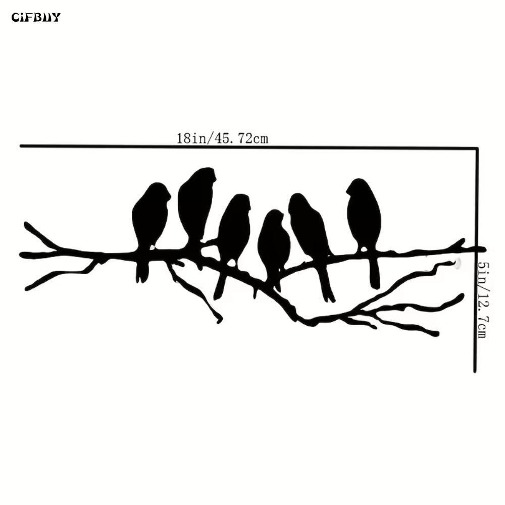Hand Forged Branch Birds Nursery Metal Wall Art Decor