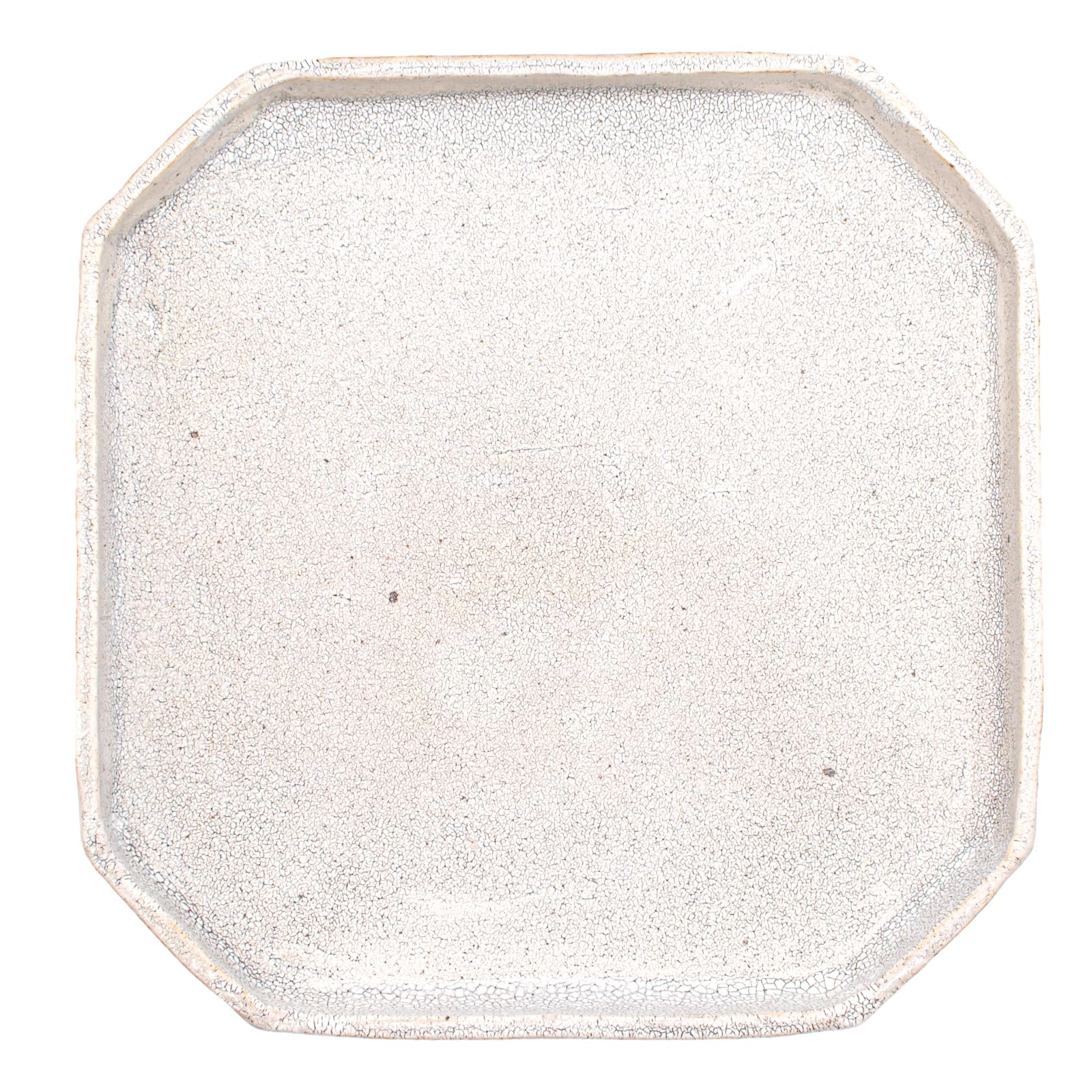 

Mino Ware [Hashibabei] Dish Plate Large Plate Approx. 27cm Diameter Kairagi Square Cut White Matte Made in Japan 044-0124