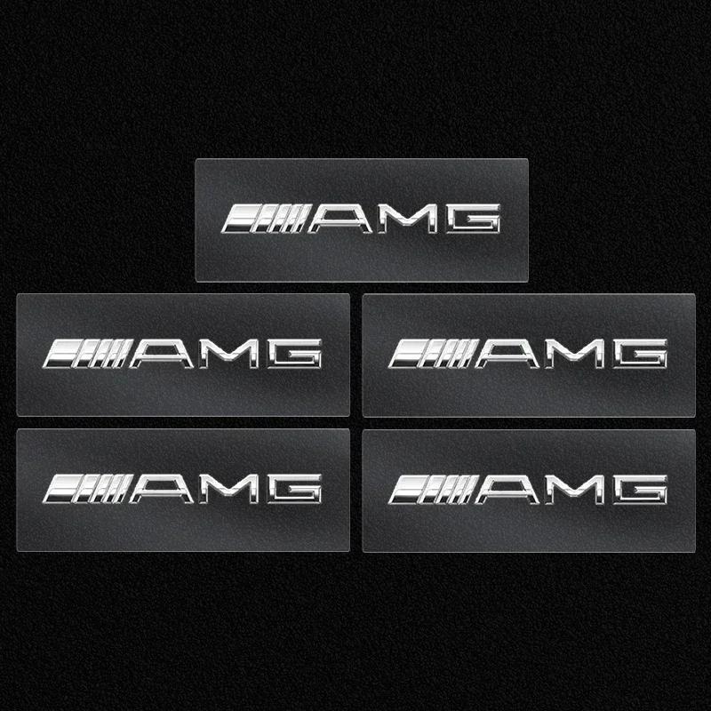 FBK3 Car For Mercedes Benz AMG Car Front Seat Headrests Badge Decal Car Side Window Stickers for Mercedes Benz AMG W204 W205 W212 W21