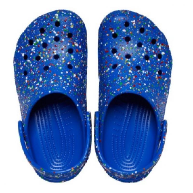 Crocs Kids Classic Paint Splatter Clog Toddler Blue Volt 211169 4kz